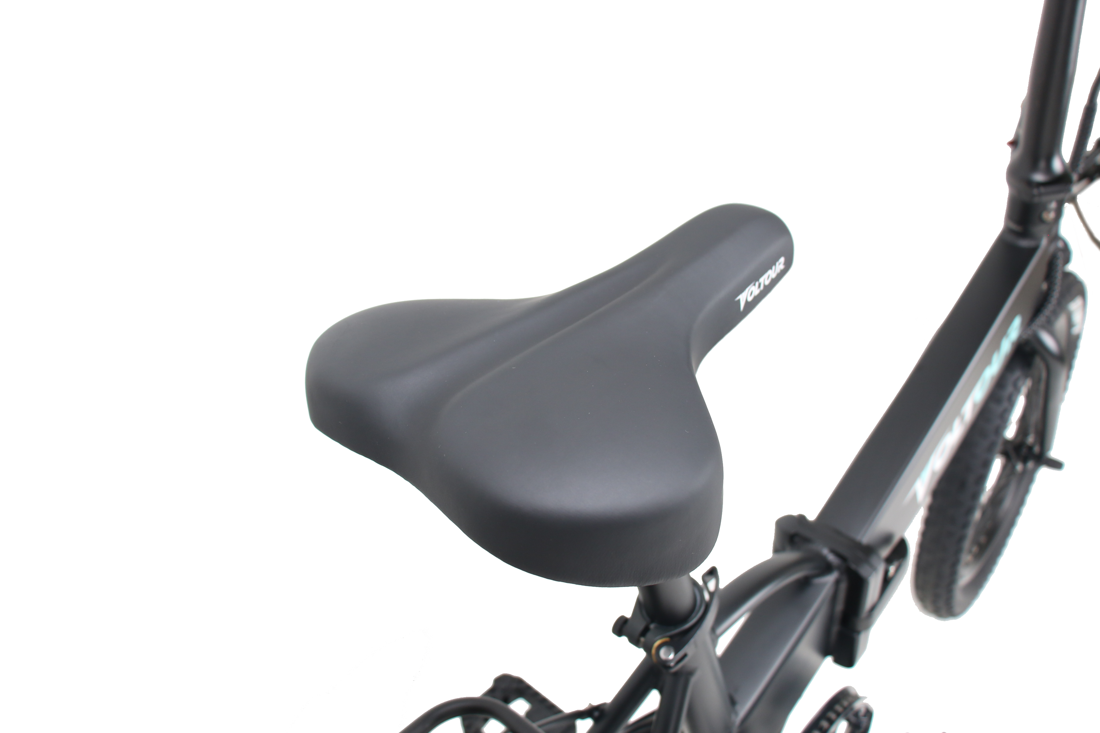 Folding top bike saddle