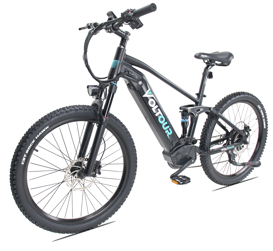 Mountain Electric Bike with 500Watt Motor Dual Suspension Voltour